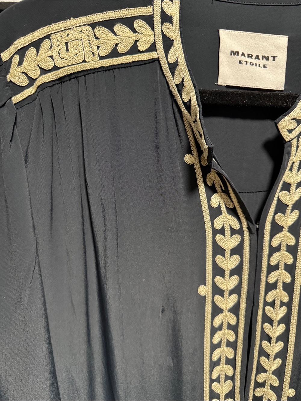 Isabel Marant Étoile Feliana Embroidered Midi Dress Size FR 40 (US 8) - Picture 13 of 16